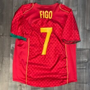 Luis Figo Portugal 2004 Euro Jersey